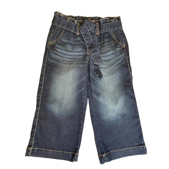 Wonder Nation Girls elastic waist Jeans Size 6/6X w/tie belt NWTs - Picture 1 of 4